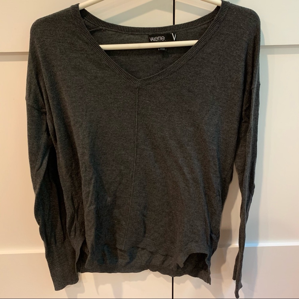 Grey v-neck sweater